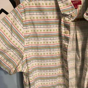 🌻Funky island Palm Tree button down